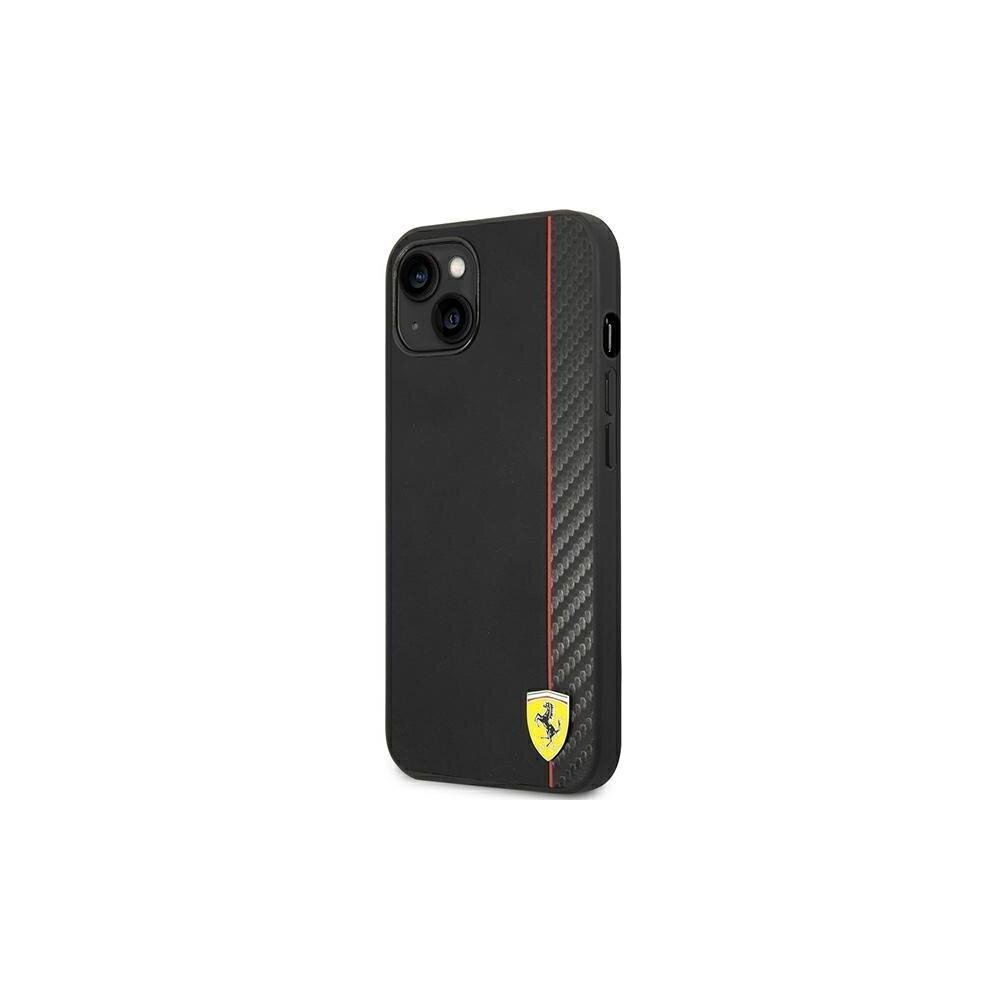 Ferrari case for iPhone 14 Plus 6,7&quot; FEHCP14MAXBK black HC PU Carbon cena un informācija | Telefonu vāciņi, maciņi | 220.lv