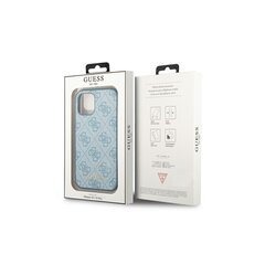 Guess case for iPhone 12 / 12 Pro 6,1&quot; GUHCP12MG4GFBL hardcase PU 4G Metal Gold Logo blue cena un informācija | Telefonu vāciņi, maciņi | 220.lv