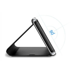 Smart Clear View case for Samsung Galaxy A22 5G black cena un informācija | Telefonu vāciņi, maciņi | 220.lv