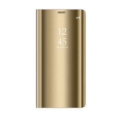 Smart Clear View case for Samsung Galaxy S22 Ultra gold cena un informācija | Telefonu vāciņi, maciņi | 220.lv