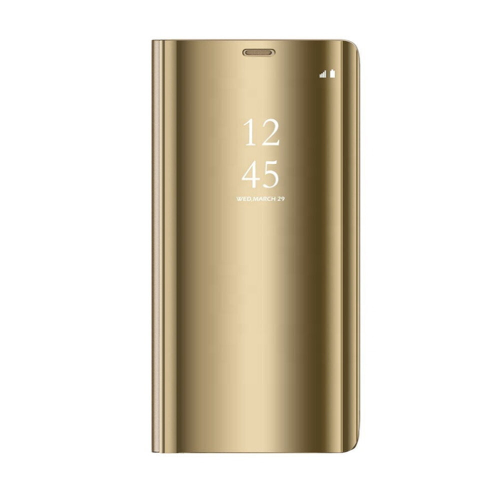 Smart Clear View case for Samsung Galaxy S22 Ultra gold цена и информация | Telefonu vāciņi, maciņi | 220.lv