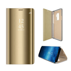 Smart Clear View case for Samsung Galaxy S22 Ultra gold cena un informācija | Telefonu vāciņi, maciņi | 220.lv