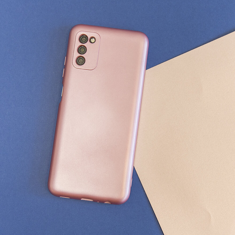Metallic case for Samsung Galaxy A22 5G pink cena un informācija | Telefonu vāciņi, maciņi | 220.lv