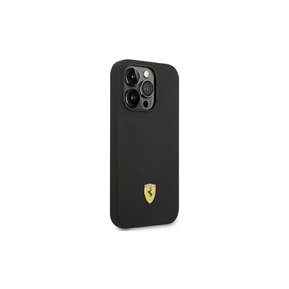 Ferrari case for iPhone 14 Pro Max 6,7&quot; FEHCP14XSIBBK black hardcase Silicone Metal Logo cena un informācija | Telefonu vāciņi, maciņi | 220.lv