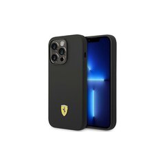 Ferrari case for iPhone 14 Pro Max 6,7&quot; FEHCP14XSIBBK black hardcase Silicone Metal Logo cena un informācija | Telefonu vāciņi, maciņi | 220.lv