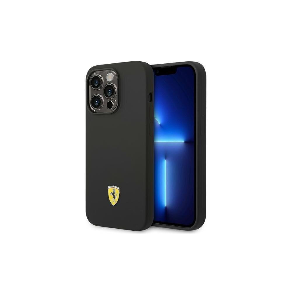 Ferrari case for iPhone 14 Pro Max 6,7&quot; FEHCP14XSIBBK black hardcase Silicone Metal Logo цена и информация | Telefonu vāciņi, maciņi | 220.lv
