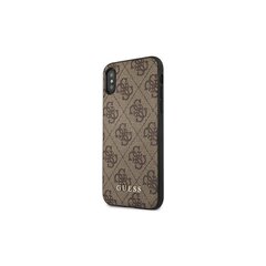Guess case for iPhone XS Max GUHCI65G4GFBR hardcase PU 4G Metal Gold Logo brown цена и информация | Чехлы для телефонов | 220.lv