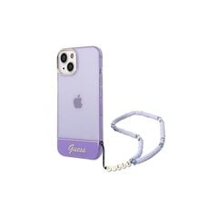 Guess case for iPhone 14 6,1&quot; GUHCP14SHGCOHU purple hardcase Translucent Pearl Strap cena un informācija | Telefonu vāciņi, maciņi | 220.lv