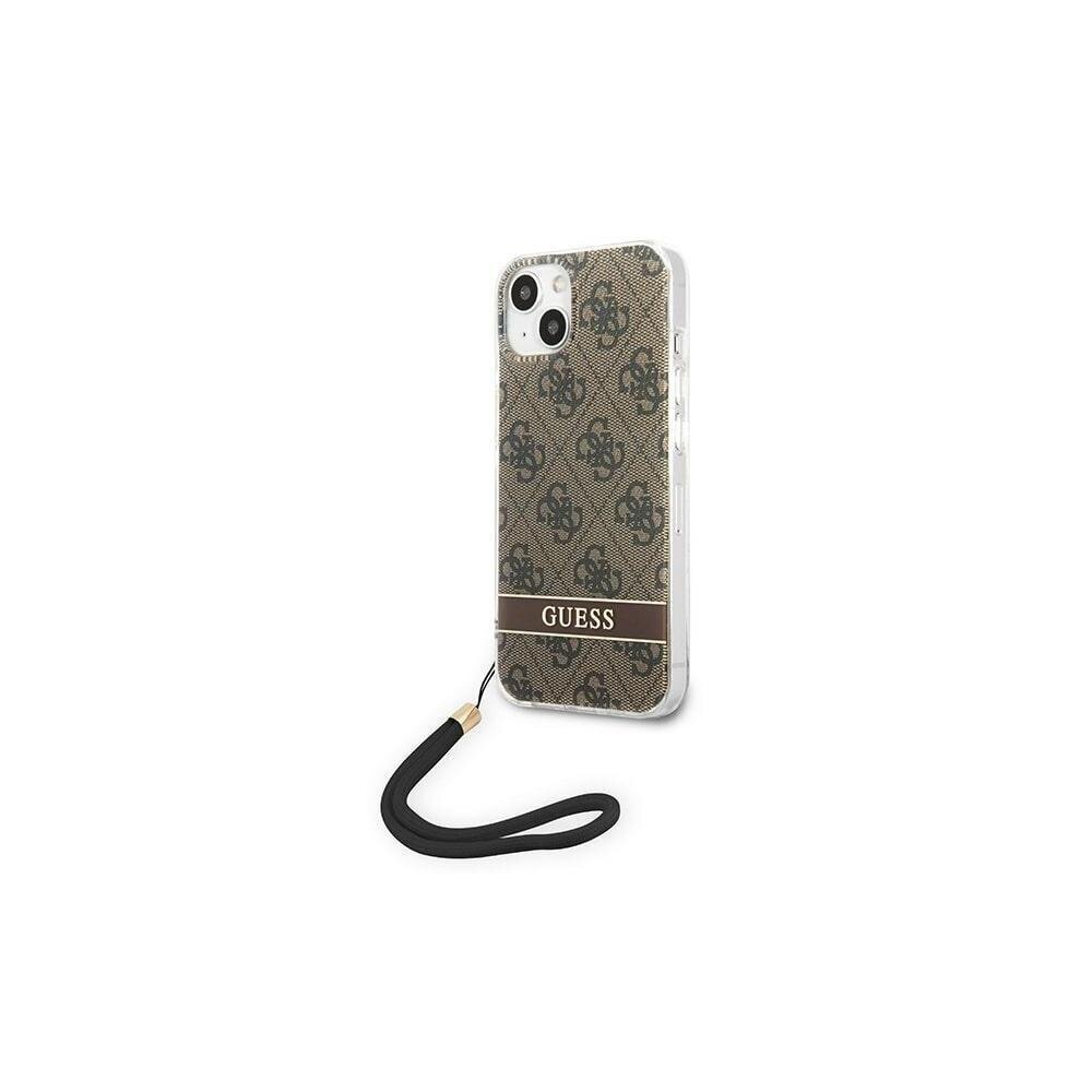 Guess case for iPhone 14 6,1&quot; GUOHCP14SH4STW brown HC PC/TPU Print 4G Cord cena un informācija | Telefonu vāciņi, maciņi | 220.lv