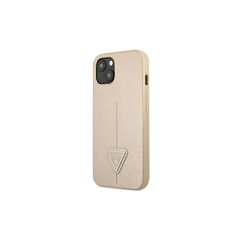 Guess case for iPhone 14 Pro Max 6,7&quot; GUHCP14XPSATLE beige HC Saffiano PU Triangle цена и информация | Чехлы для телефонов | 220.lv