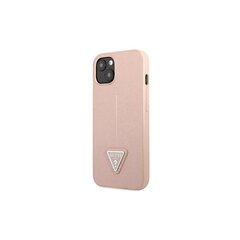 Guess case for iPhone 14 Plus 6,7&quot; GUHCP14MPSATLP pink HC Saffiano PU Triangle cena un informācija | Telefonu vāciņi, maciņi | 220.lv