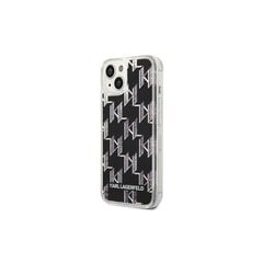 Karl Lagerfeld case for iPhone 14 Pro 6,1&quot; KLHCP14LLMNMS silver HC Liquid Glitter Monogram cena un informācija | Telefonu vāciņi, maciņi | 220.lv