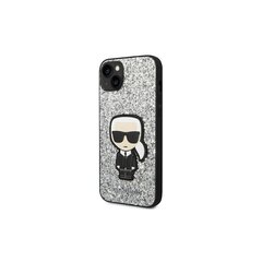 Karl Lagerfeld case for iPhone 14 Pro Max 6,7&quot; KLHCP14XGFKPG silver HC Glitter Flakes Ikonik cena un informācija | Telefonu vāciņi, maciņi | 220.lv