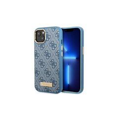 Guess case for iPhone 13 Pro 6,1&quot; GUHMP13LU4GPRB blue HC Magsafe 4G PU Logo Plate цена и информация | Чехлы для телефонов | 220.lv