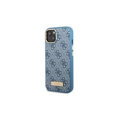 Guess case for iPhone 13 Pro 6,1&quot; GUHMP13LU4GPRB blue HC Magsafe 4G PU Logo Plate cena un informācija | Telefonu vāciņi, maciņi | 220.lv