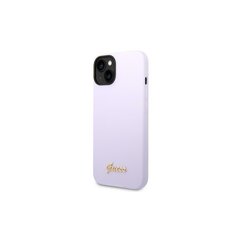 Guess case for iPhone 14 Pro 6,1&quot; GUHCP14LSLSMU purple hard case Silicone Vintage Gold Logo цена и информация | Чехлы для телефонов | 220.lv