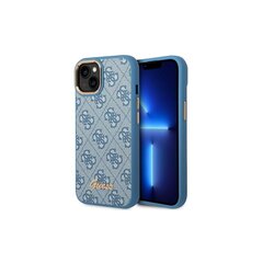 Guess case for iPhone 14 Plus 6,7&quot; GUHCP14MHG4SHB blue hard case 4G Vintage Gold Logo cena un informācija | Telefonu vāciņi, maciņi | 220.lv