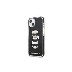 Karl Lagerfeld case for iPhone 13 KLHCP13MTPE2TK black hard case Iconic Karl & Choupette cena un informācija | Telefonu vāciņi, maciņi | 220.lv