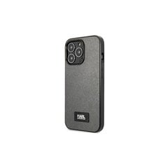 Karl Lagerfeld case for iPhone 13 Pro Max KLHCP13XSFMP2DG silver hard case Saffiano Logo cena un informācija | Telefonu vāciņi, maciņi | 220.lv