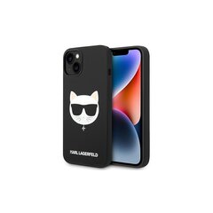 Karl Lagerfeld case for iPhone 14 Pro 6,1&quot; KLHMP14LSLCHBK hardcase black Silicone Choupette Head Magsafe cena un informācija | Telefonu vāciņi, maciņi | 220.lv