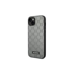 Karl Lagerfeld case for iPhone 14 Pro Max 6,7&quot; KLHCP14XSAKLHPG grey HC PU Saffiano Mono Metal Logo cena un informācija | Telefonu vāciņi, maciņi | 220.lv