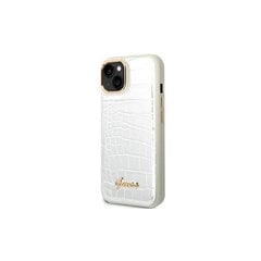 Guess case for iPhone 14 Pro 6,1&quot; GUHCP14LHGCRHS silver hardcase Croco Collection cena un informācija | Telefonu vāciņi, maciņi | 220.lv