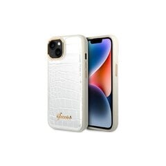 Guess case for iPhone 14 Pro 6,1&quot; GUHCP14LHGCRHS silver hardcase Croco Collection цена и информация | Чехлы для телефонов | 220.lv