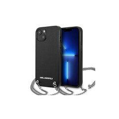 Karl Lagerfeld case for iPhone 13 Mini KLHCP13SPMK black hard case Chain Logo cena un informācija | Telefonu vāciņi, maciņi | 220.lv
