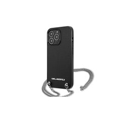Karl Lagerfeld case for iPhone 13 Pro Max KLHCP13XPMK black hard case Chain Logo cena un informācija | Telefonu vāciņi, maciņi | 220.lv