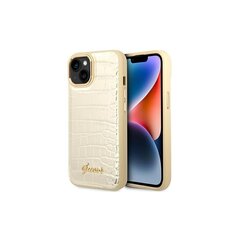 Guess case for iPhone 14 6,1&quot; GUHCP14SHGCRHD gold hardcase Croco Collection цена и информация | Чехлы для телефонов | 220.lv