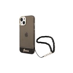 Guess case for iPhone 14 Pro Max 6,7&quot; GUHCP14XHGCOHK black hardcase Translucent Pearl Strap цена и информация | Чехлы для телефонов | 220.lv