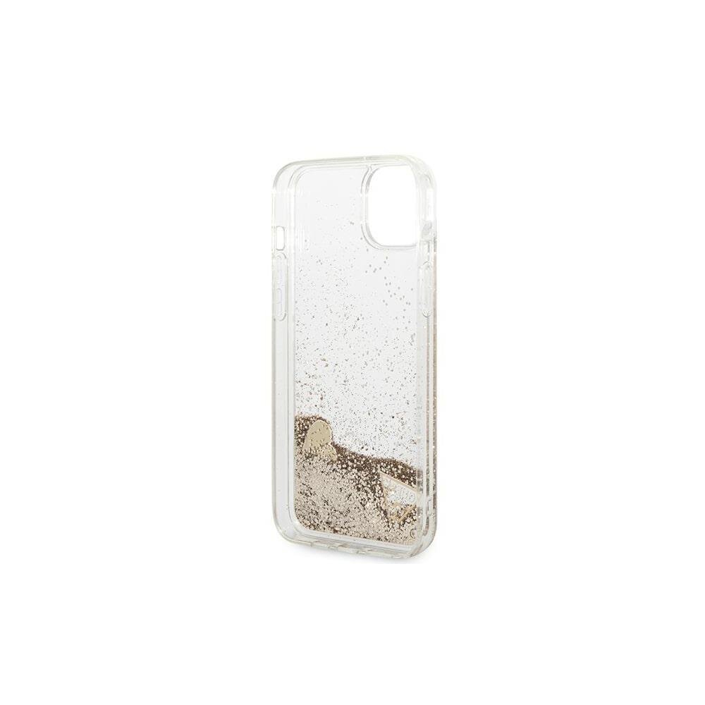 Guess case for iPhone 14 Pro 6,1&quot; GUOHCP14LGLHFLGO gold HC Liquid Glitter Charms цена и информация | Telefonu vāciņi, maciņi | 220.lv