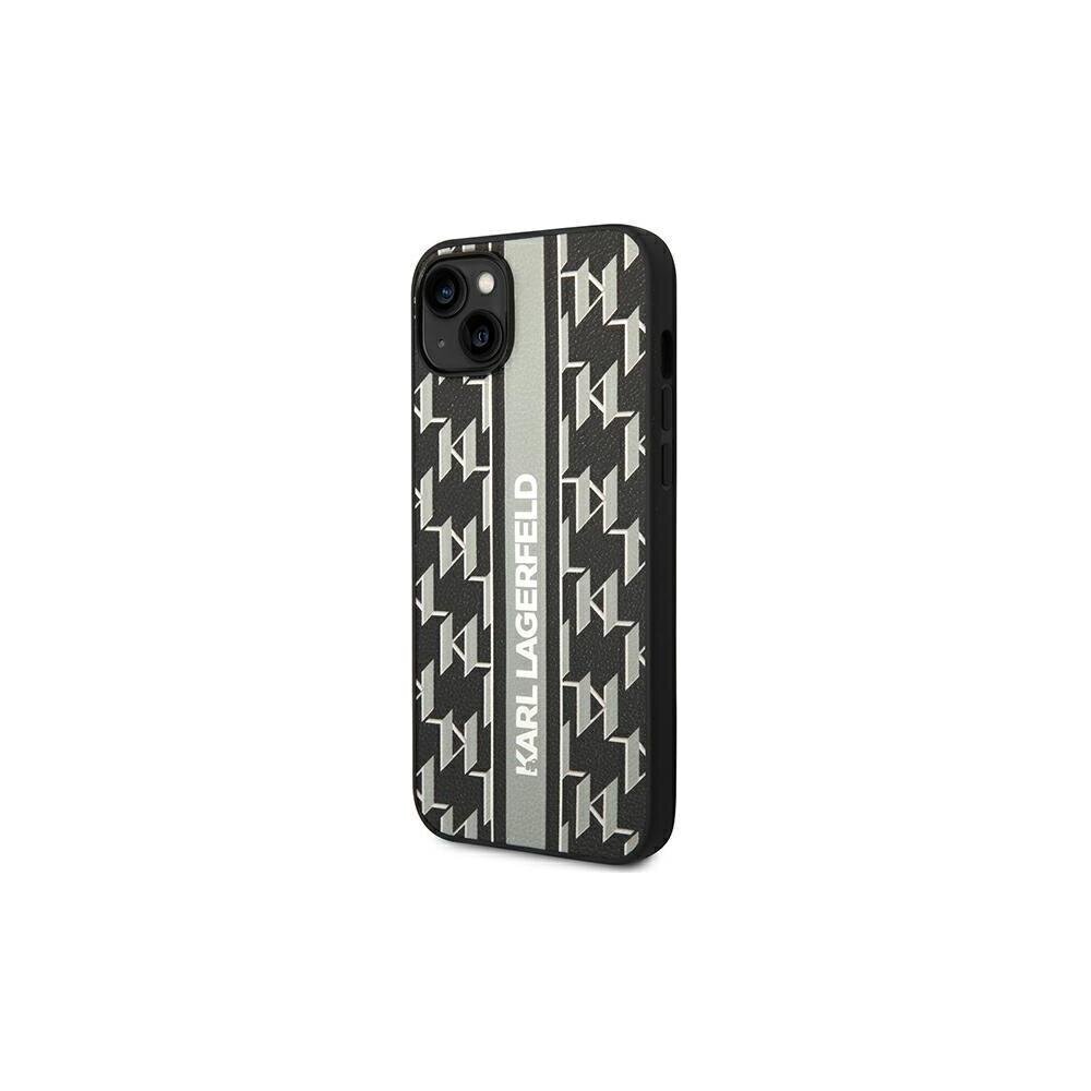 Karl Lagerfeld case for iPhone 14 6,1" KLHCP14SPGKLSKG grey HC PU  Monogram Stripe цена | 220.lv