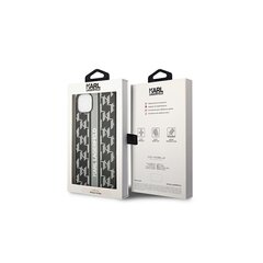 Karl Lagerfeld case for iPhone 14 6,1&quot; KLHCP14SPGKLSKG grey HC PU Monogram Stripe cena un informācija | Telefonu vāciņi, maciņi | 220.lv