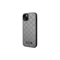 Karl Lagerfeld case for iPhone 14 Pro 6,1&quot; KLHCP14LSAKLHPG grey HC PU Saffiano Mono Metal Logo cena un informācija | Telefonu vāciņi, maciņi | 220.lv