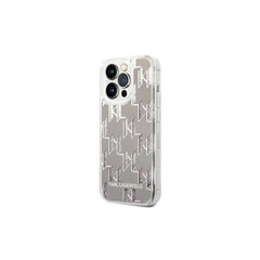 Karl Lagerfeld case for iPhone 14 Pro Max 6,7&quot; KLHCP14XLMNMS silver HC Liquid Glitter Monogram Silver cena un informācija | Telefonu vāciņi, maciņi | 220.lv