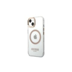 Guess case for iPhone 13 Pro Max 6,7&quot; GUHMP13XHTRMD gold HC Magsafe Metal Outline Gold цена и информация | Чехлы для телефонов | 220.lv