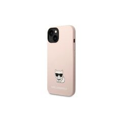 Karl Lagerfeld case for iPhone 14 Pro 6,1&quot; KLHCP14LSLCTPI hardcase light rose Silicone Choupette Body цена и информация | Чехлы для телефонов | 220.lv