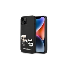 Karl Lagerfeld case for iPhone 14 Pro 6,1&quot; KLHMP14LSSKCK black HC Magsafe Liquid Silicone Karl & Choupette цена и информация | Чехлы для телефонов | 220.lv