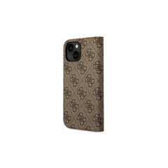 Guess case for iPhone 14 Plus 6,7&quot; GUBKP14MHG4SHW brown BT PC/TPU 4G PU Script Metal цена и информация | Guess Мобильные телефоны, Фото и Видео | 220.lv