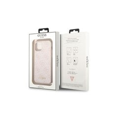 Guess case for iPhone 11 Pro Max GUHCN65G4GFPI hardcase PU 4G Classic pink cena un informācija | Telefonu vāciņi, maciņi | 220.lv