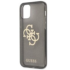 Guess case for iPhone 12 Pro Max 6,7&quot; GUHCP12LPCUGL4GBK black hard case Glitter 4G Big Logo cena un informācija | Telefonu vāciņi, maciņi | 220.lv