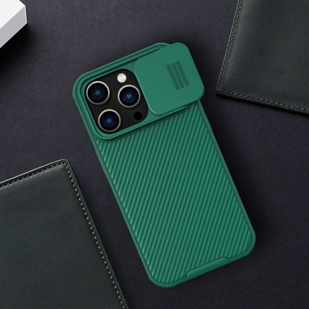 Nillkin CamShield PRO Hard Case for Apple iPhone 14 Pro Deep Green cena un informācija | Telefonu vāciņi, maciņi | 220.lv