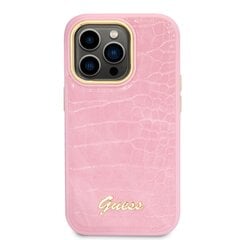 Чехол Guess PU Croco with Metal Camera Outline Case для iPhone 14 Pro  цена и информация | Чехлы для телефонов | 220.lv