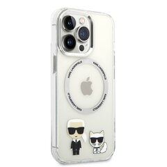 Karl Lagerfeld MagSafe Compatible Case Karl and Choupette for iPhone 14 Pro Transparent цена и информация | Чехлы для телефонов | 220.lv