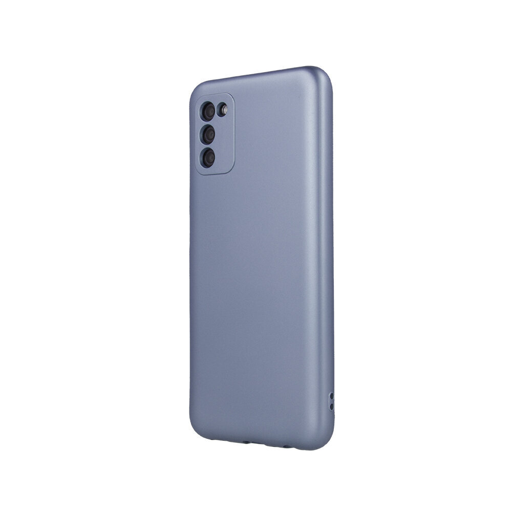 Metallic case for Samsung Galaxy A22 5G light blue cena un informācija | Telefonu vāciņi, maciņi | 220.lv