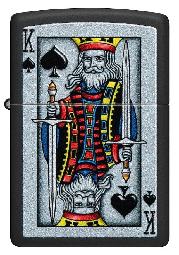 Zippo šķiltavas 48488 King Of Spades Design cena un informācija | Šķiltavas un aksesuāri | 220.lv