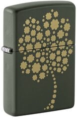 Zippo šķiltavas 48501 Four Leaf Clover Design cena un informācija | Šķiltavas un aksesuāri | 220.lv