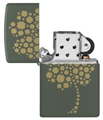 Zippo šķiltavas 48501 Four Leaf Clover Design cena un informācija | Šķiltavas un aksesuāri | 220.lv