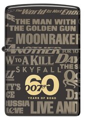 Zippo šķiltavas 48576 James Bond 60th Anniversary Collectible cena un informācija | Šķiltavas un aksesuāri | 220.lv